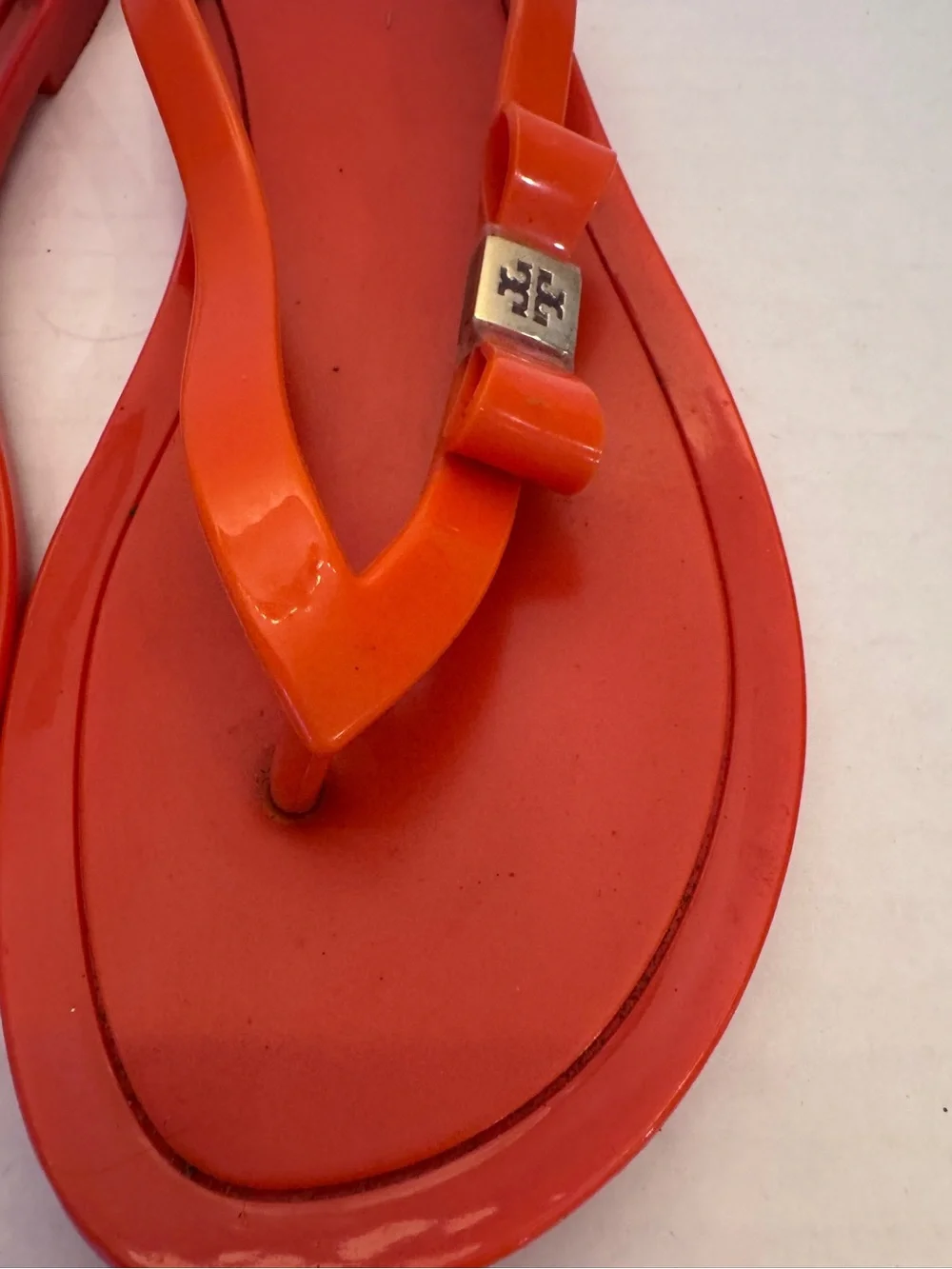 Tory Burch  Sandals  Jelly Orange  Thong /slip On Sandals Size 9M Summer Preppy